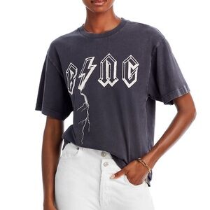 Anine Bing Dark Gray Lightening bolt tee Size S